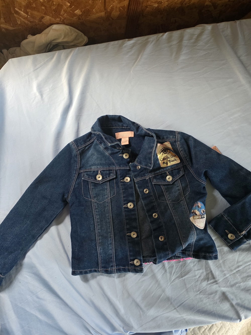 Squeeze Dark Blue Denim Jacket with Fun Patches